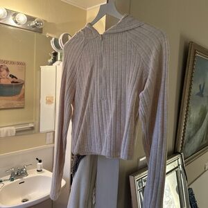 Super soft cream cropped hoodie